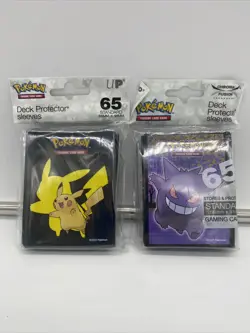 Pokemon TCG Pikachu/Gengar Ultra Pro Deck Standard Protector Sleeves 65 ct Packs - Image 1