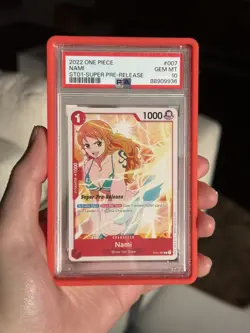 2022 One Piece Straw Hat Crew ST01 Starter Deck Super Pre-Release Nami PSA 10 - Image 3