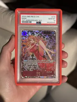 2024 One Piece Chinese 1st Anniversary Set 016 Nami Serial #4294 PSA 10 GEM MINT - Image 3