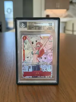 2024 One Piece The Best Premium Booster Japanese Manga Art Nami BGS 10 PRISTINE - Image 1