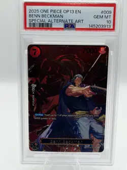 2025 ONE PIECE OP09-009 BENN BECKMAN SPECIAL ALTERNATE ART PSA 10 - Image 1