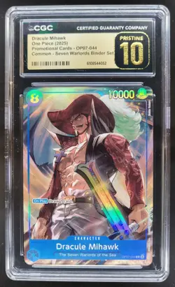 2025 ONE PIECE CCG DRACULE MIHAWK PROMO OP09-044 CGC 10 PRISTINE A PT - Image 1