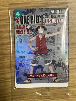 READ* SEALED One Piece College Basketball Tour US Voyage Card Monkey D. Luffy - Image 1