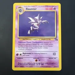 Vintage Pokemon Fossil Haunter Non-holo Rare Card 21/62 Tcg - Image 1