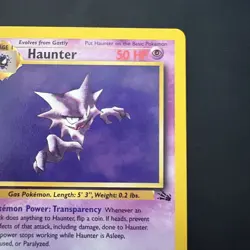 Vintage Pokemon Fossil Haunter Non-holo Rare Card 21/62 Tcg - Image 2