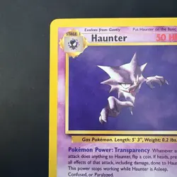 Vintage Pokemon Fossil Haunter Non-holo Rare Card 21/62 Tcg - Image 3