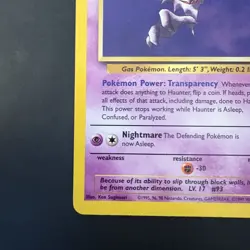 Vintage Pokemon Fossil Haunter Non-holo Rare Card 21/62 Tcg - Image 4