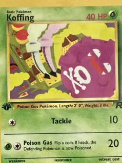 Koffing 51/102 Base Set 1st Edition Shadowless Raw Vintage Pokemon Card - Image 5