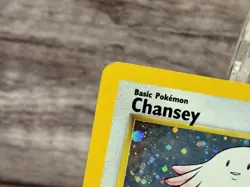 Vintage 2000 Pokemon Chansey Holo Card 3/130 Base Set 2 WOTC MP - Image 3