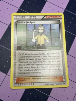 Pokemon TCG- Cedric Juniper- 110/113- Regular Card - Legendary Treasures- LP - Image 1