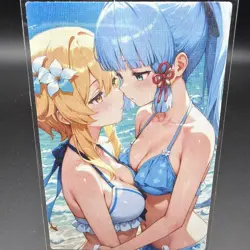 Lusamine & Kamisato Genshin Impact Anime Waifu Card Doujin ACG Goddess - Image 1