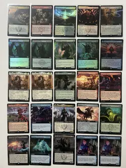 MTG Commander 2021 & Strixhaven Borderless Foil & Nonfoil Card Lot Of 25 - Image 1