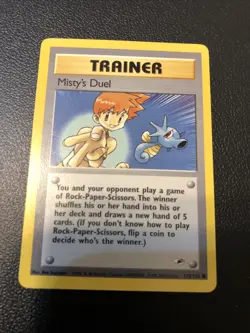 Misty's Duel 123/132 Gym Heroes Pokemon Card In NM Condition - Image 1