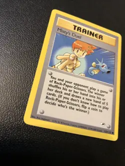 Misty's Duel 123/132 Gym Heroes Pokemon Card In NM Condition - Image 2