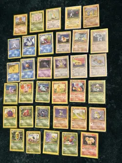 Pokemon TCG Base Set 2 34 Cards Common Uncommon Non Holo Lot Vintage - Image 1