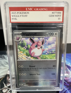 WIGGLYTUFF 077/094 RARE FOIL Pokemon 2025 Card GRADED 10 MINT TCG CCG - Image 1
