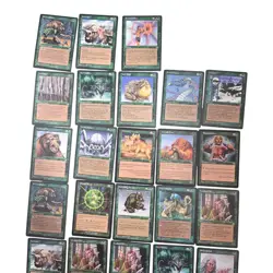 Alot Of Magic The Gathering Vintage 1995 Cards Green MTG 125 - Image 2