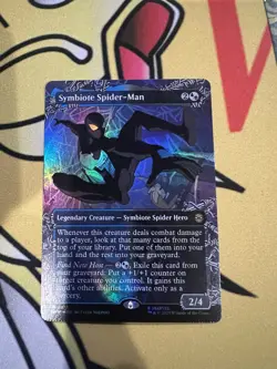 Symbiote Spider-Man Borderless Foil - Marvel's Spider-Man MTG ERROR CRIMPED - Image 1