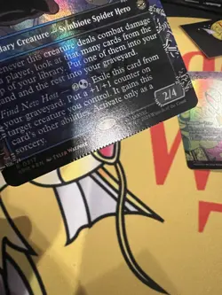 Symbiote Spider-Man Borderless Foil - Marvel's Spider-Man MTG ERROR CRIMPED - Image 2