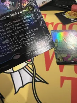 Symbiote Spider-Man Borderless Foil - Marvel's Spider-Man MTG ERROR CRIMPED - Image 3