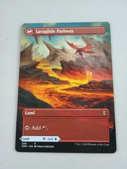 MTG Riverglide Pathway Lavaglide BORDERLESS EXTENDED Zendikar Rising NM - Image 2