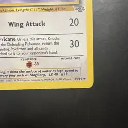 Pokemon Vintage Non-holo Rare Pidgeot Jungle 24/64 WotC 1999 - Image 4