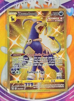 🔥Pokemon TCG Houndoom 179/163 Battle Styles Gold Secret Rare Sleeved🔥📈 - Image 3