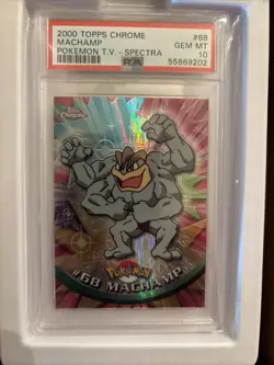 2000 topps chrome Machamp pokemon spectra psa 10 # 68 - Image 1