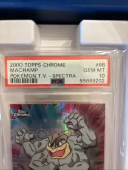 2000 topps chrome Machamp pokemon spectra psa 10 # 68 - Image 5
