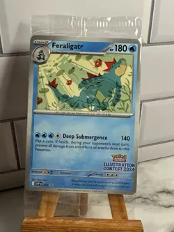 Pikachu Feraligatr Toxtricity Pokemon TCG Illustration Contest 2024 Promo SEALED - Image 1