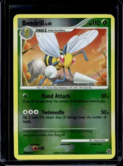 2008 Pokemon Diamond & Pearl Great Encounters Beedrill Reverse Holo #13/106 - Image 1