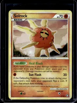 2010 Pokemon HeartGold & SoulSilver Triumphant Solrock Holo #9/102 - Image 1