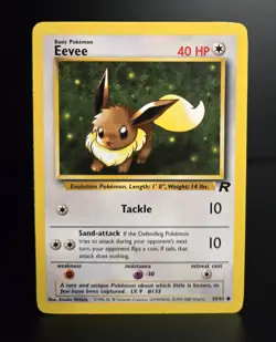 Pokemon TCG - EEVEE - 55/82 - UNLIMITED - TEAM ROCKET (2000) - WOTC - LP - Image 1