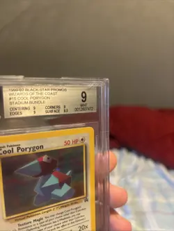 Cool Porygon Holo Pokemon Black Star Promo #15 - BGS 9 VINTAGE RARE - Image 3