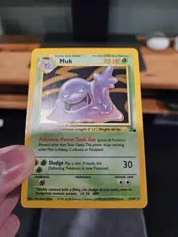 Pokemon - Muk Holo - Fossil 13/62 - Unlimited - NM - Image 3