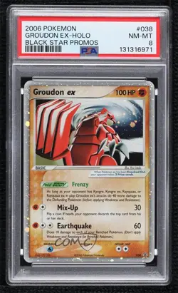 Groudon ex (EX Collector's Tins) Pokemon Nintendo Black Star Promo PSA 8 2002 - Image 1
