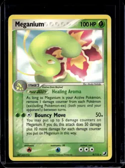 2005 Pokemon EX Unseen Forces Meganium Holo #9/115 - Image 1