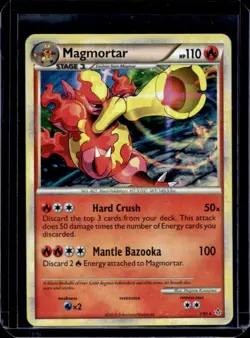 2010 Pokemon HeartGold & SoulSilver Unleashed Magmortar #2/95 - Image 1