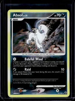 2007 Pokemon Diamond & Pearl Secret Wonders Absol Reverse Holo #21/132 - Image 1