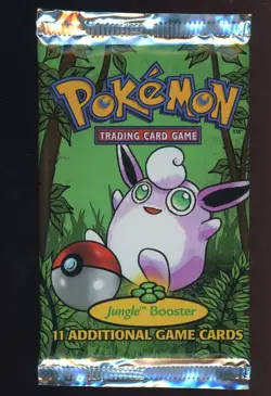 1999 WOTC Pokemon Jungle Foil Booster Pack Sealed - Wigglytuff art - Image 1