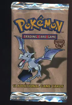 1999 Pokemon Fossil Foil Booster Pack Factory Sealed Aerodactycl Art - Image 1