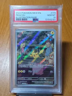 2023 POKEMON MEW EN-151 ILLUSTRATION RARE #173 PIKACHU PSA 10 - Image 1