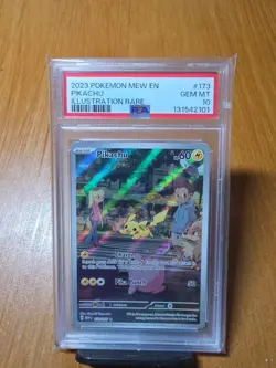 2023 POKEMON MEW EN-151 ILLUSTRATION RARE #173 PIKACHU PSA 10 - Image 3