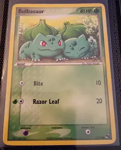 Pokemon Bulbasaur Basic Creature POP Series 2 Common Regular 012/17 40 HP 2005 - Image 1