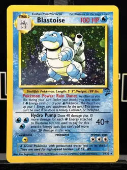 Swirl 💫 Pokemon Blastoise Holo Rare Swirl LP Base Set 2 2/130 - Image 3