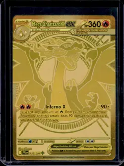 2025 Pokemon Phantasmal Flames Mega Charizard X ex Hyper Rare #130/094 - Image 1