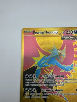 Roaring Moon ex 262/182 SV04: Paradox Rift Holo Pokemon Tcg Hyper Rare Gold - Image 2