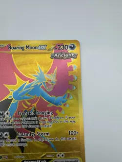 Roaring Moon ex 262/182 SV04: Paradox Rift Holo Pokemon Tcg Hyper Rare Gold - Image 3