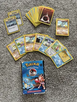 Vintage USED Pokemon TCG Blackout Theme Deck 1999 WOTC - Damaged Box (GERMAN) - Image 1