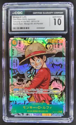 2025 ONE PIECE JAPANESE MONKEY D. LUFFY SECRET RARE MANGA ALT ART CGC 10 B PT - Image 1